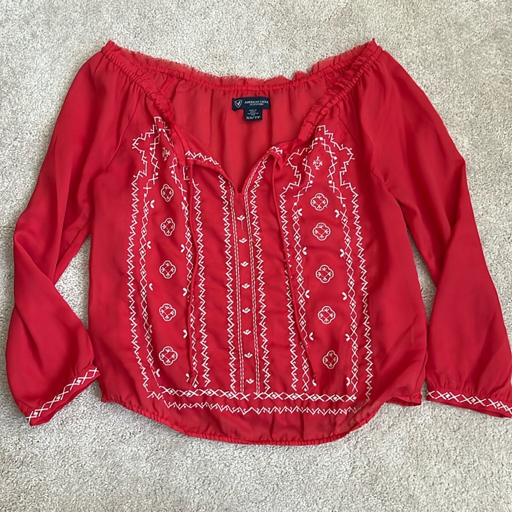 American Eagle Stitched Blouse